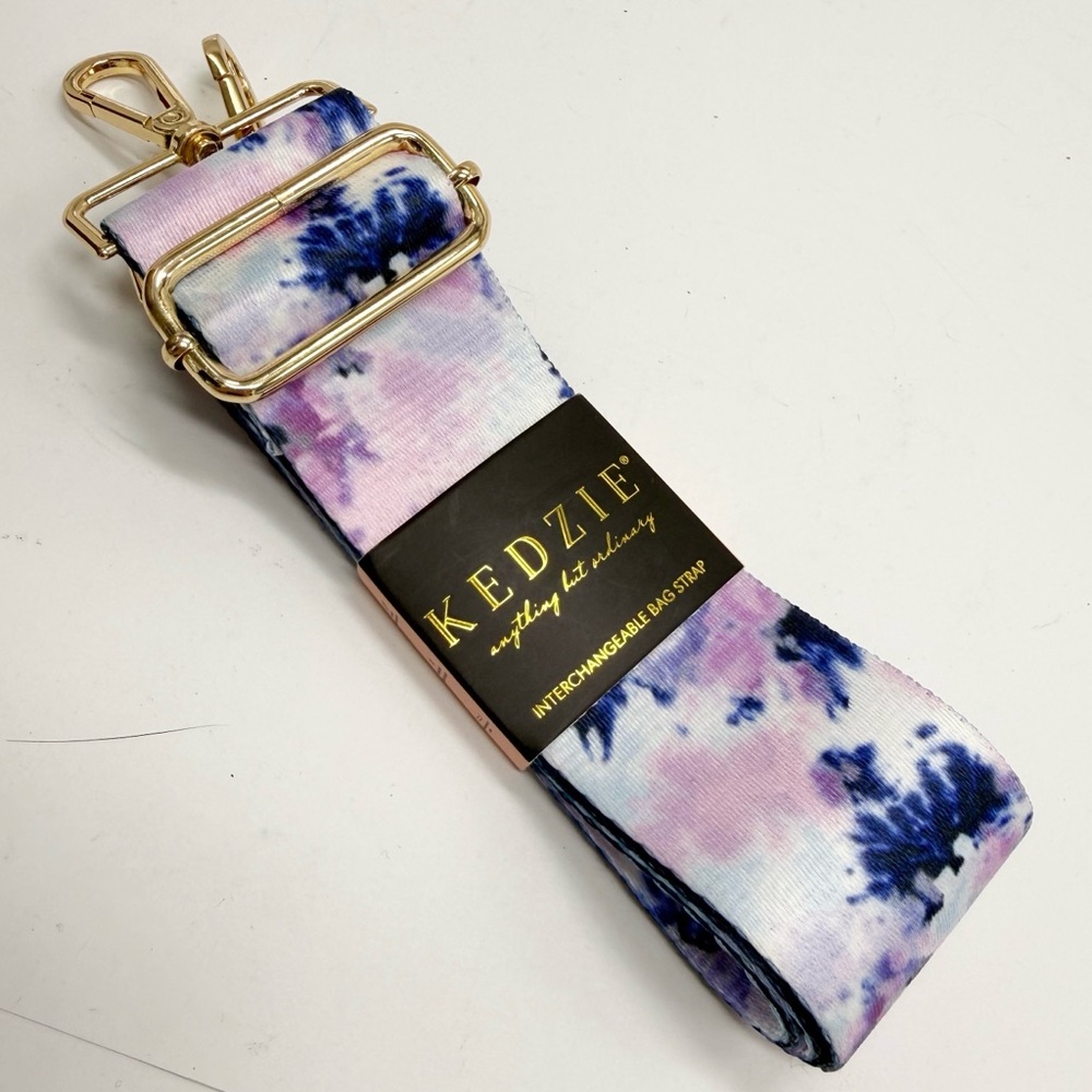 NWT Kedzie Interchangeable Bag Strap - Blue & Purple Daydream Gold Hardware